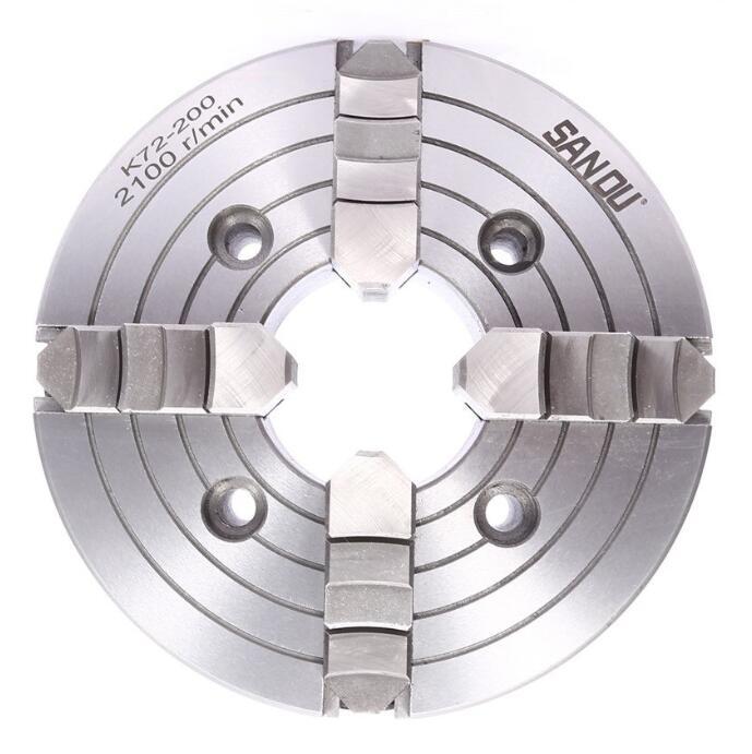 SANOU Adjustable Four Jaw Independent Chuck K72-200 Lathe Chuck 4 Jaw Chuck for Lathe Machine