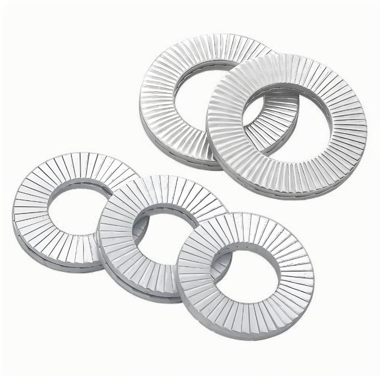 Factory Direct High Quality Self Locking Wedge Lock Washer 316 Stainless Steel with Zinc Finish Full Range Stock
