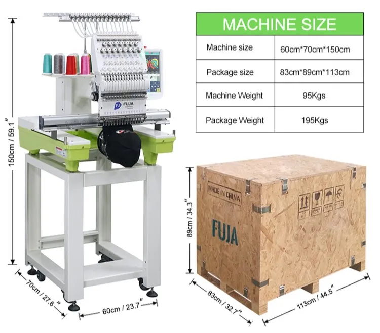 Automatic Computer Single Head Embroidery Machine Specs