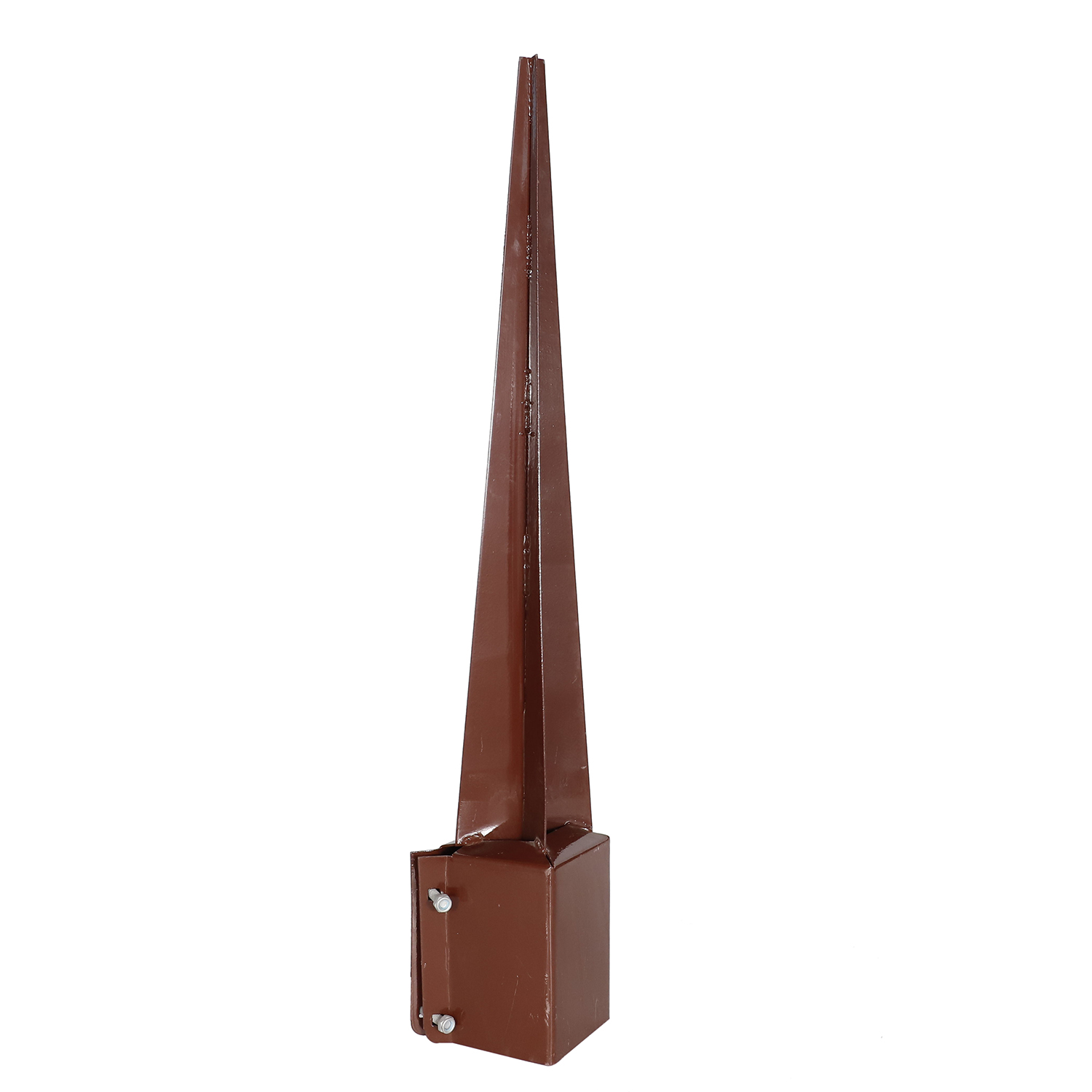 Black Powder Coated Metal Fence Post Anchor Metal Ground Spike Post Support Base