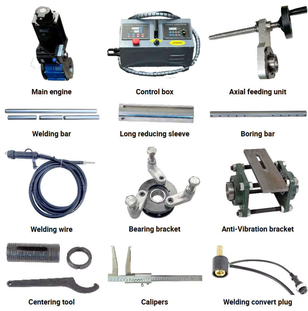 SP50 Portable Electric Line Boring &amp; Welding Machine For Construction 2 In 1 Automatic Portable Line Boring Machine 40-300mm