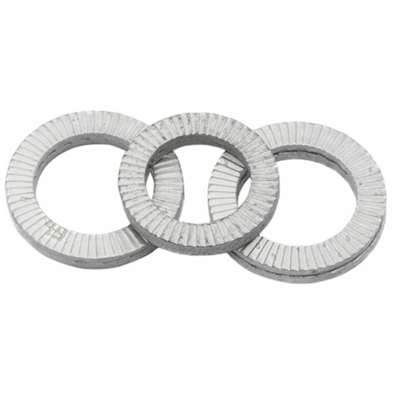 China Factory 304 316 Stainless Steel M4 M6 M16 Dacromet Double Fold Self-Locking Wedge Lock Washer