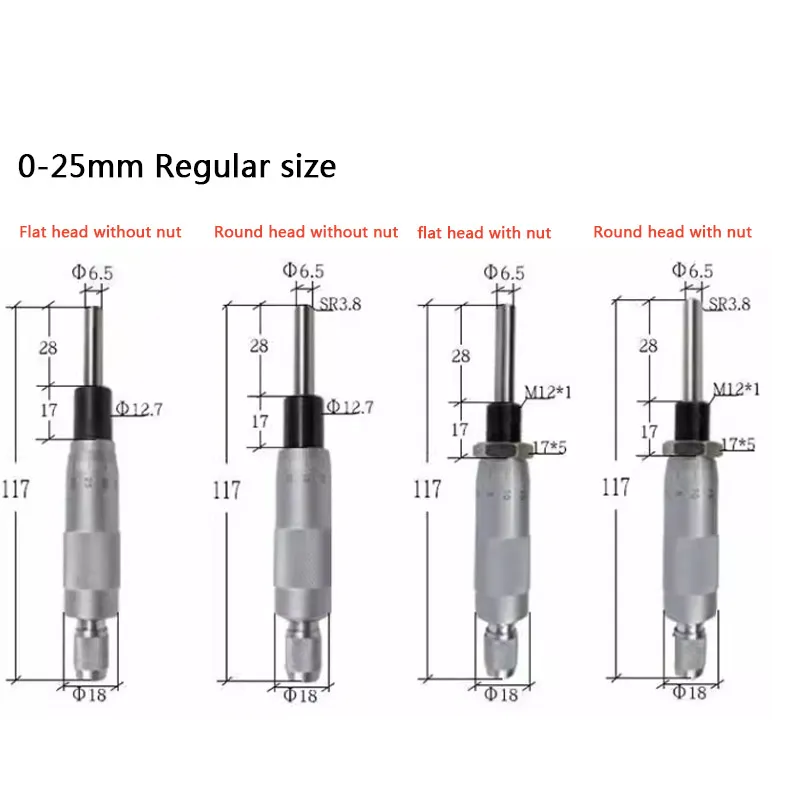0-25 mm Micrometer Heads