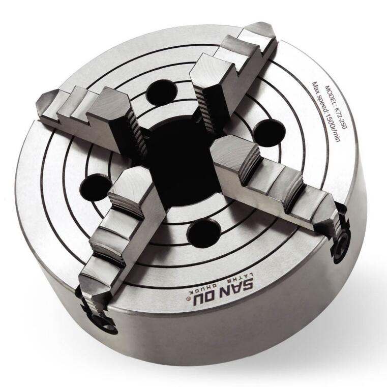SANOU Adjustable Four Jaw Independent Chuck K72-200 Lathe Chuck 4 Jaw Chuck for Lathe Machine