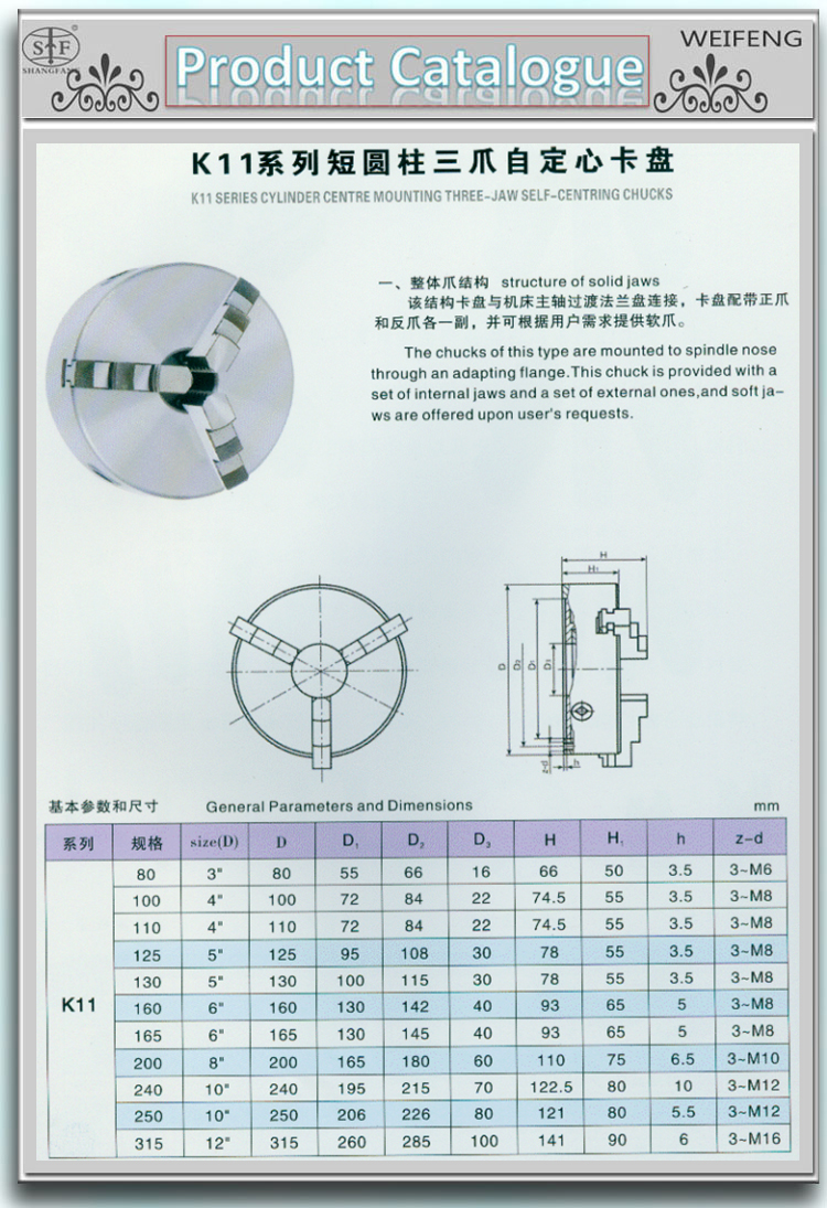 Steel 3-Jaw Self-Centering Scroll Chuck for Mini Lathe 3''-12'' 3-Year Warranty