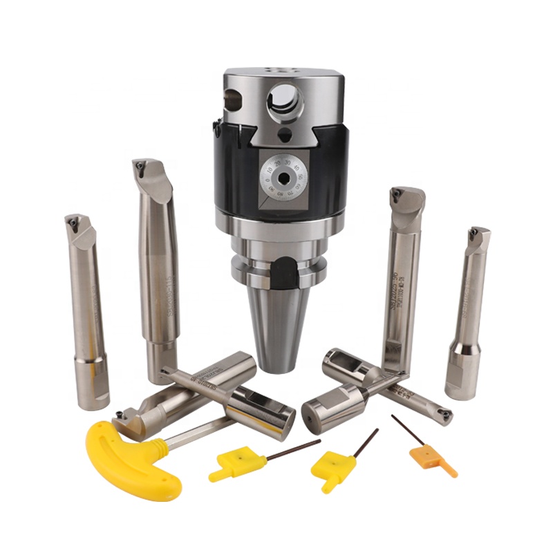 BT50 Precision Boring Tool NBH2084 Boring Head Set With 8pcs Adjustable Boring Bar