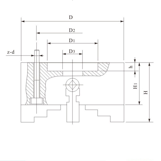 K72 320 4-Jaw Independent Lathe Chuck D1 140mm High Precision Machining Tool