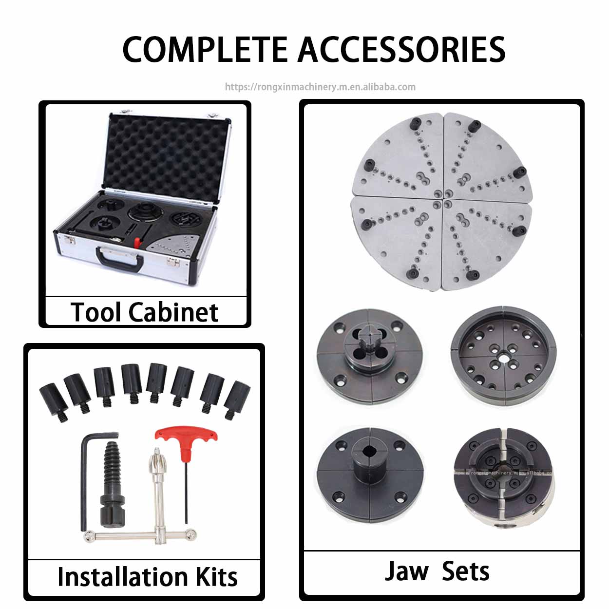 Customizable 3-3/4'' 4-Jaw Key Quick Change Jaw Scroll Chuck Set New Steel Milling Machine for CNC Industries