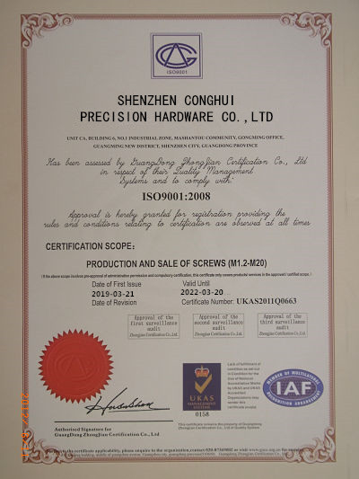 ISO9001:2008 Certificate