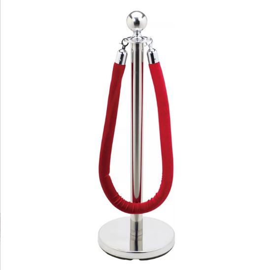 Hotel Bank Queue Pole Line Divider Stand Post Stainless Steel Bollard Stanchion Barrier