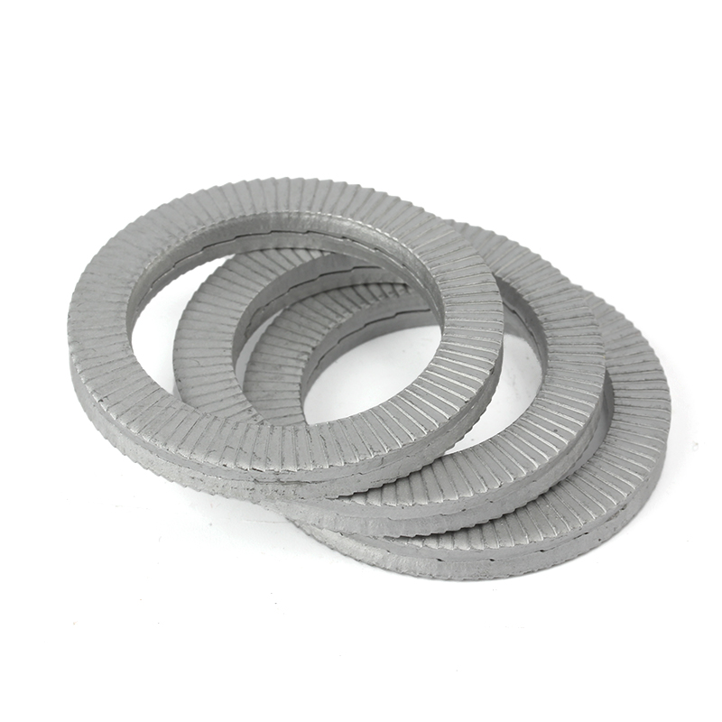 DIN 25201 Dacromet Plated Carbon Steel Double Fold Dual Stacked Wedge Self-locking Washer Wedge Lock Washer