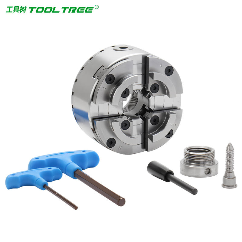 Tool Tree KP96 Wood-Working Scroll Chuck KP125 4-inch 5-inch Four-Jaw Self-Centering Lathe M33 M40 for Milling Machine 6-Month