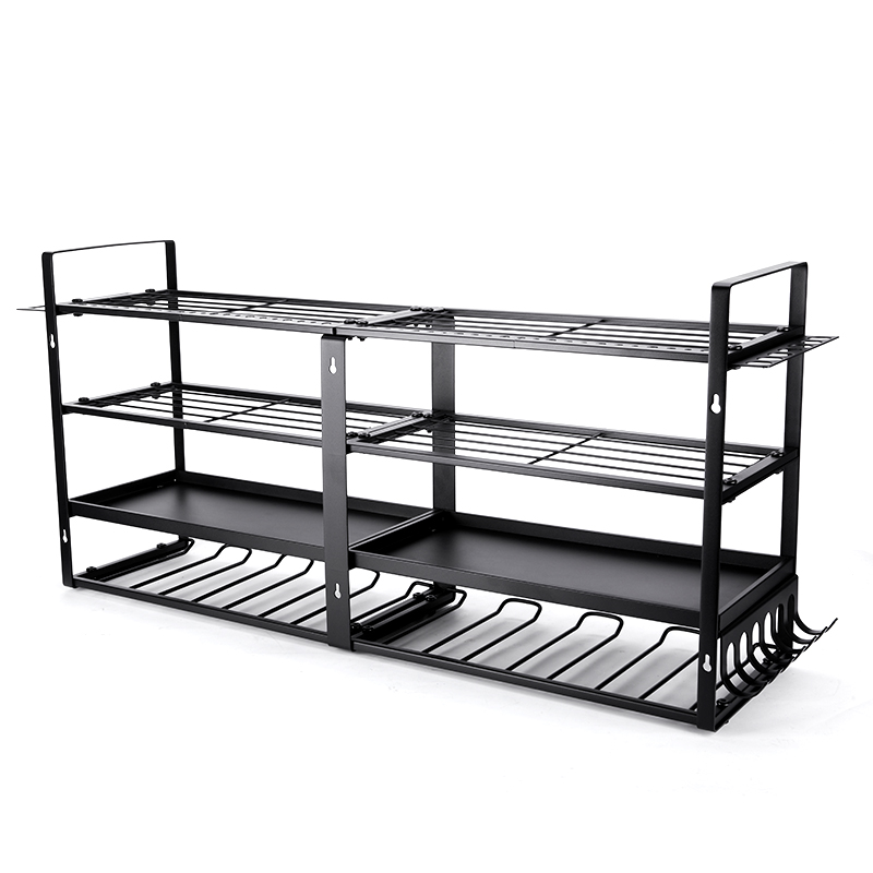 Stock Power Tool Organizer 8 Drill Holder for Tool Organizer Storage and Organization for Garage Heavy Duty Metal Tool Shelf