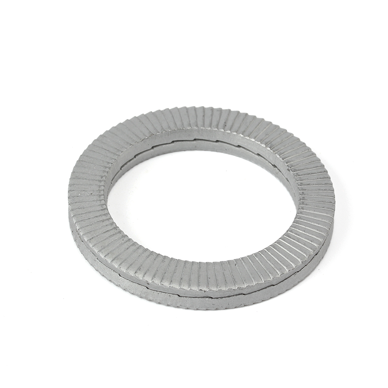 DIN 25201 Dacromet Plated Carbon Steel Double Fold Dual Stacked Wedge Self-locking Washer Wedge Lock Washer