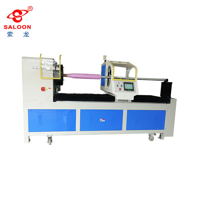 High Efficiency Motor-Driven Automatic Fabric Strip Cutting Machine Scroll Chuck for Textile Industry SALOON Brand SL-2016AS
