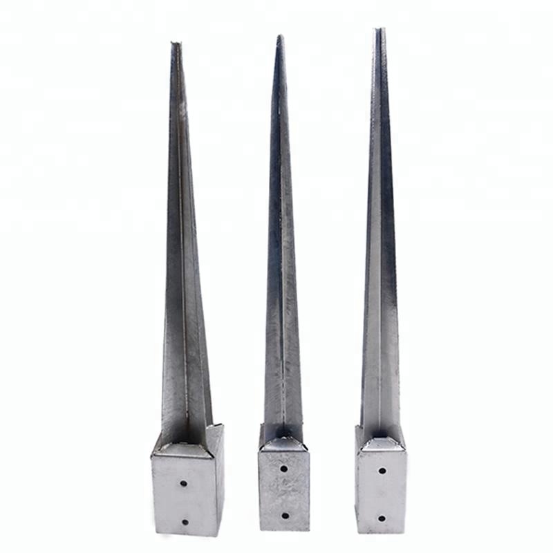 Galvanized Ground Screw Pole Anchor|fence Post Spike