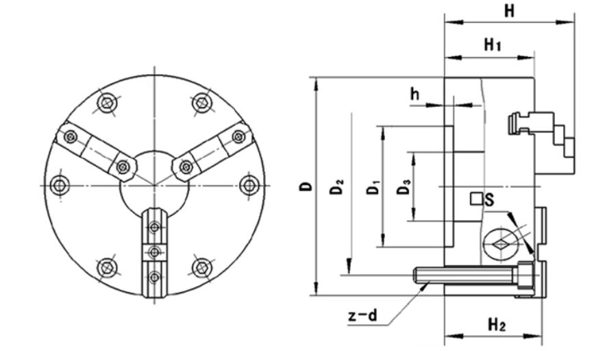 K11 Three-jaw Self-centering Chuck