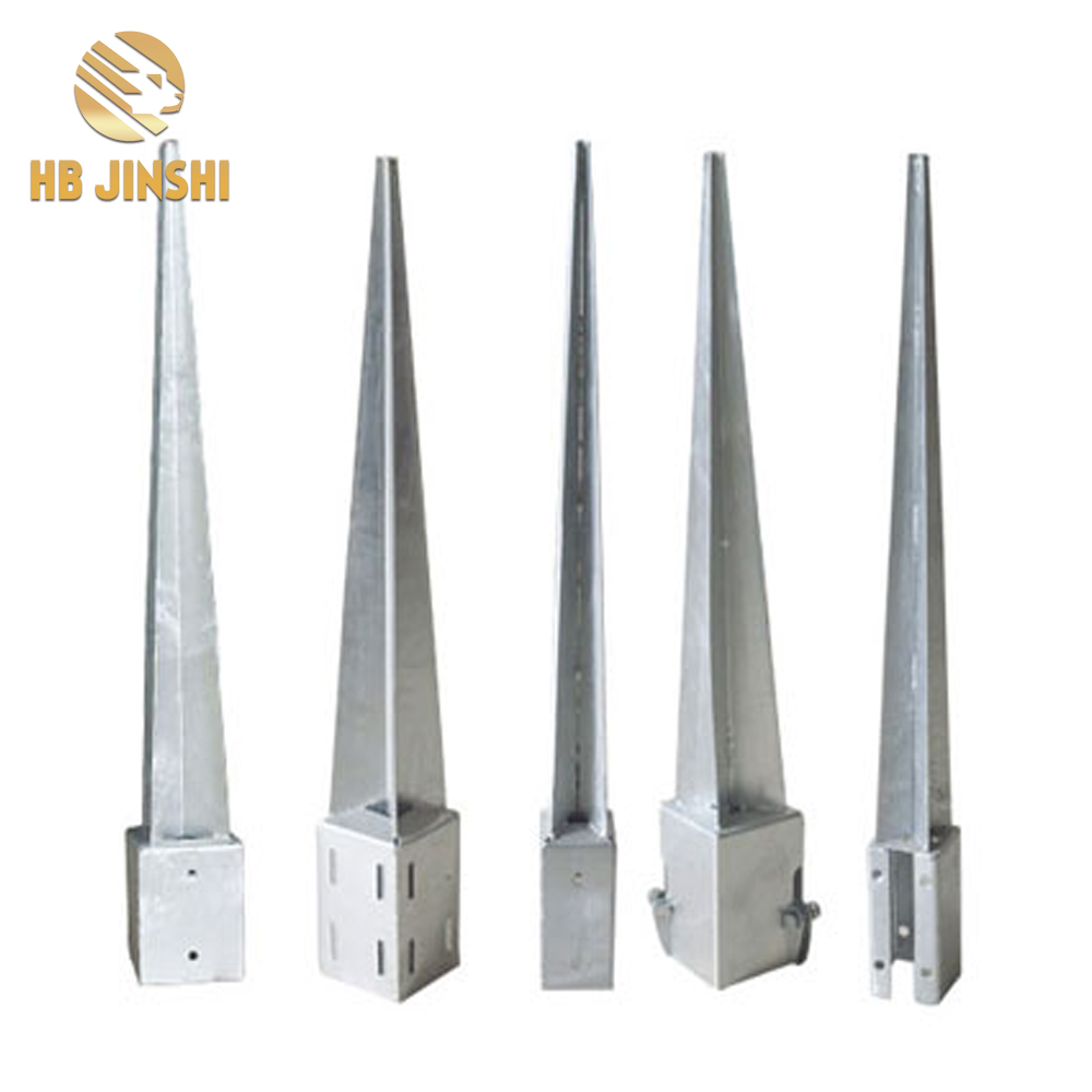 Galvanized Ground Screw Pole Anchor|fence Post Spike