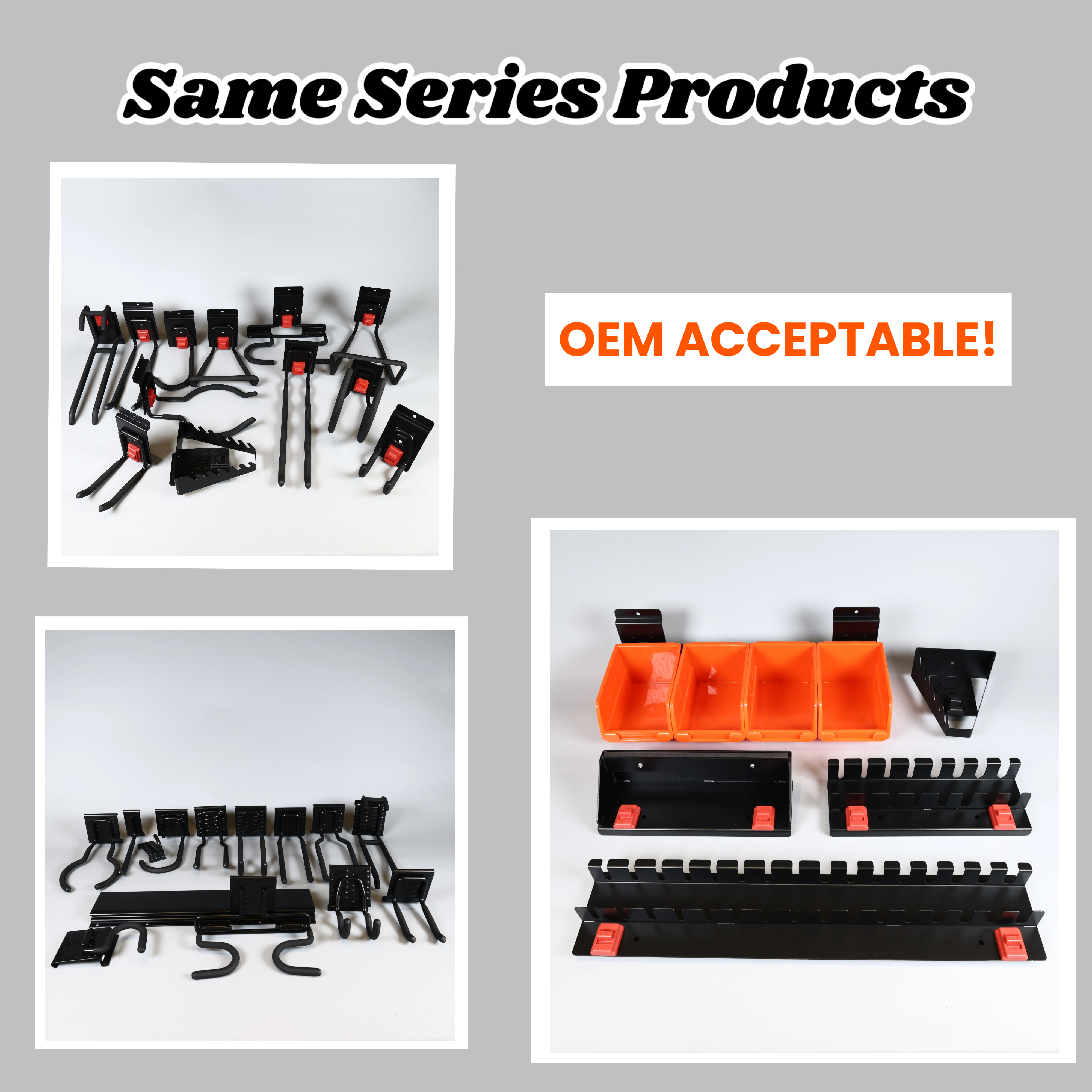Heavy Duty Wall Mounted Power Tool Holder Metal 2 Tier Power Tool Storage Rack For Garage