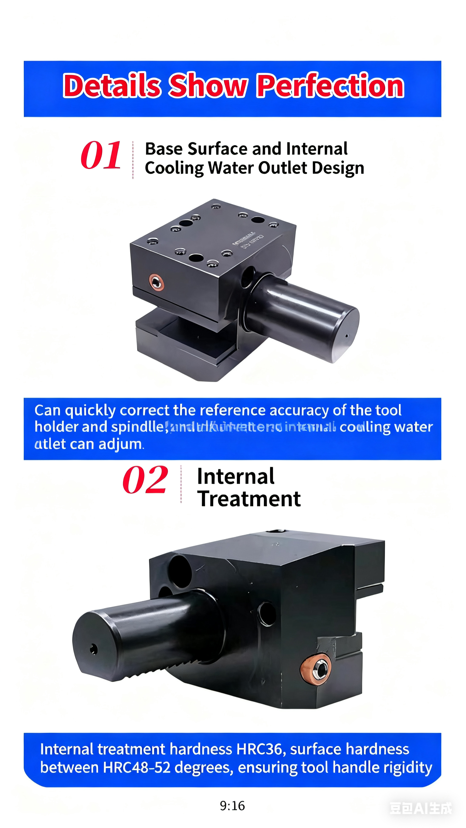 Professional VDI30 VDI40 CVD Coated OEM Available B/E/D/C Types VDI Driven Turning Tool Holders