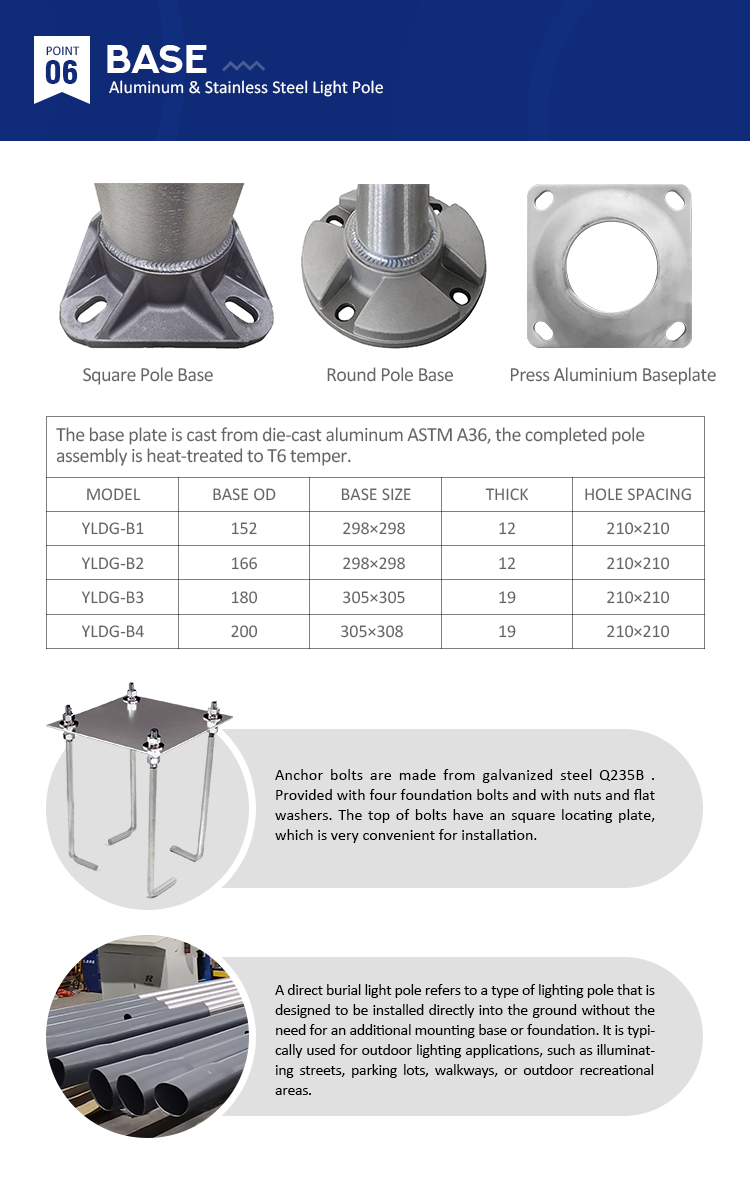 Customized Outdoor Aluminum Solar Street Light Pole Post Single Double Arm Sizes 4m 5m 6m 7m 8m 9m 10m 12m Competitive Prices