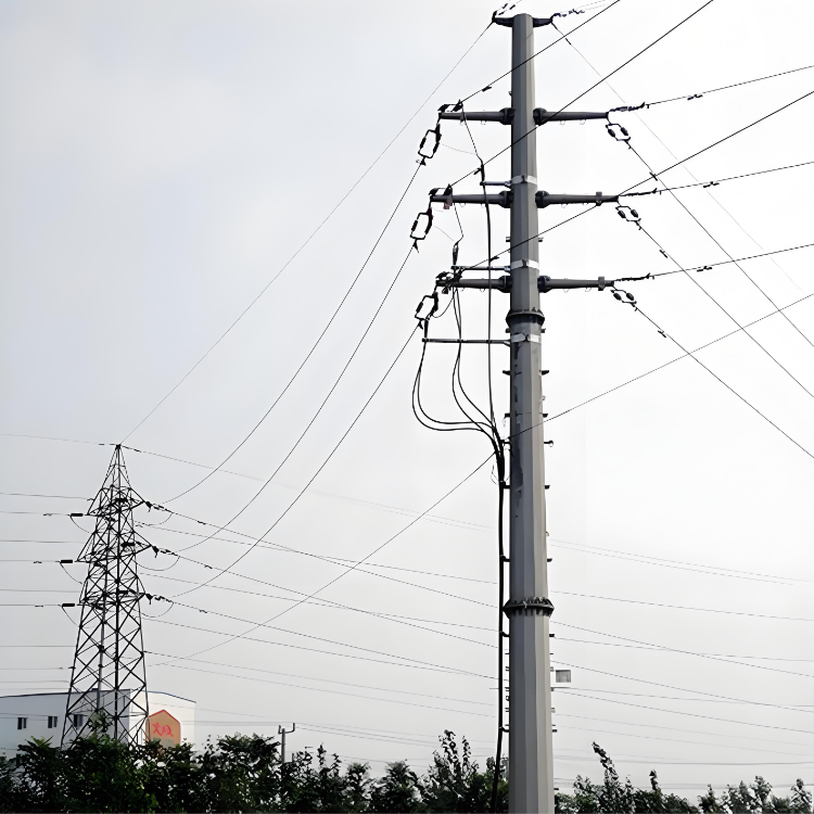 Hot Dip Galvanized Steel Utility Pole - Q235 Q355 Material - 10m-30m Power Distribution Pole - Electric Utility Support