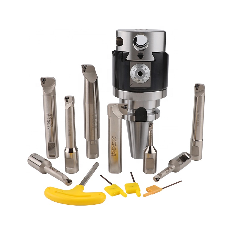 BT50 Precision Boring Tool NBH2084 Boring Head Set With 8pcs Adjustable Boring Bar