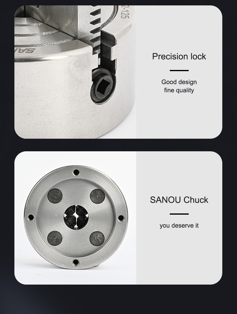 4 Jaw Independent Steel Chuck SANOU Brand Manual Metal Lathe Chuck K72-80 K72-100 K72-125 K72-160 K72-200 K72-250