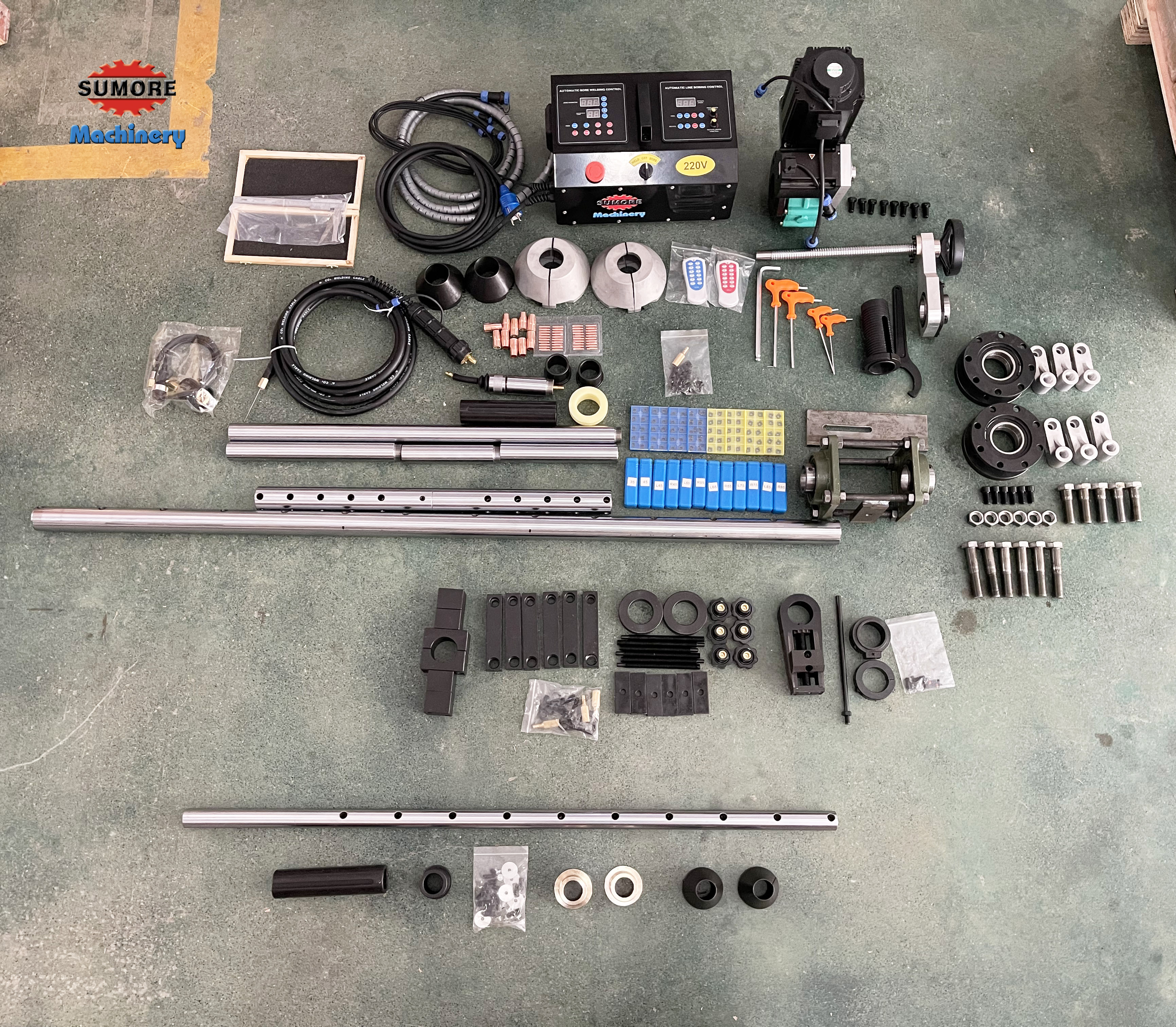 SP50 Portable Electric Line Boring &amp; Welding Machine For Construction 2 In 1 Automatic Portable Line Boring Machine 40-300mm