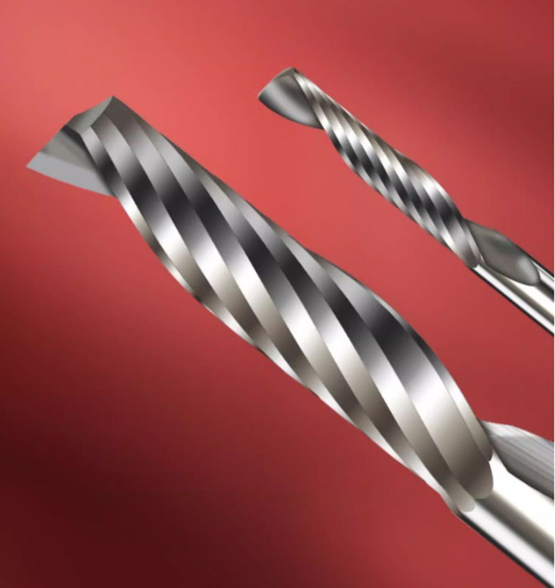 Tiangong Single-Edged Spiral Milling Cutter Acrylic CNC Engraving Machine Tungsten Steel Cutting Tool PVC Engraving Carbide Cutter Head