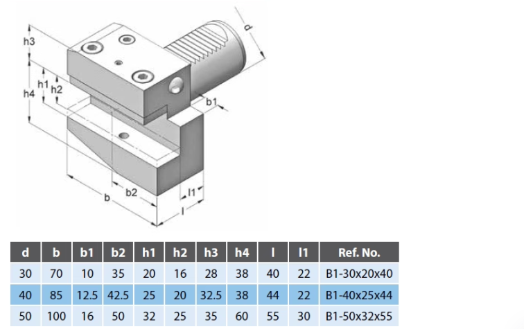 Professional VDI30 VDI40 CVD Coated OEM Available B/E/D/C Types VDI Driven Turning Tool Holders