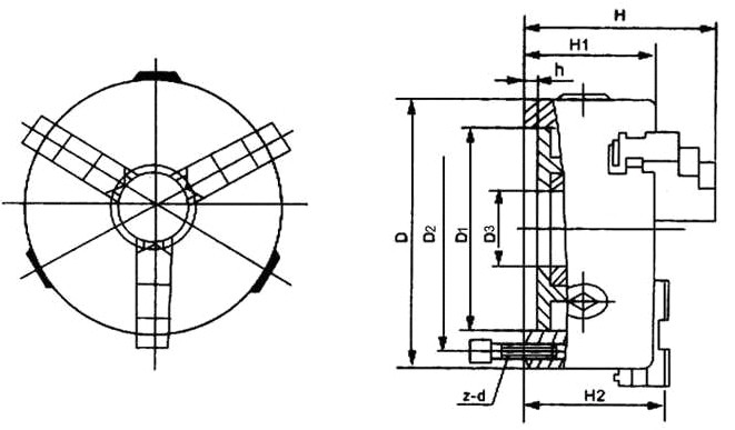 OLIMA 3-Jaw Lathe Scroll Chuck 5" Self Centering Lathe Chucks