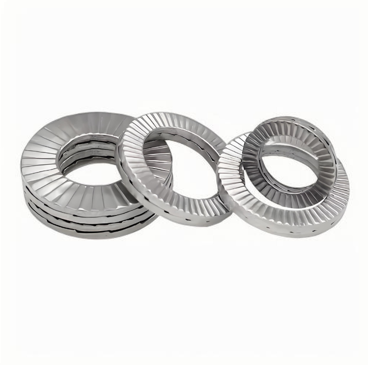 Factory Direct High Quality Self Locking Wedge Lock Washer 316 Stainless Steel with Zinc Finish Full Range Stock