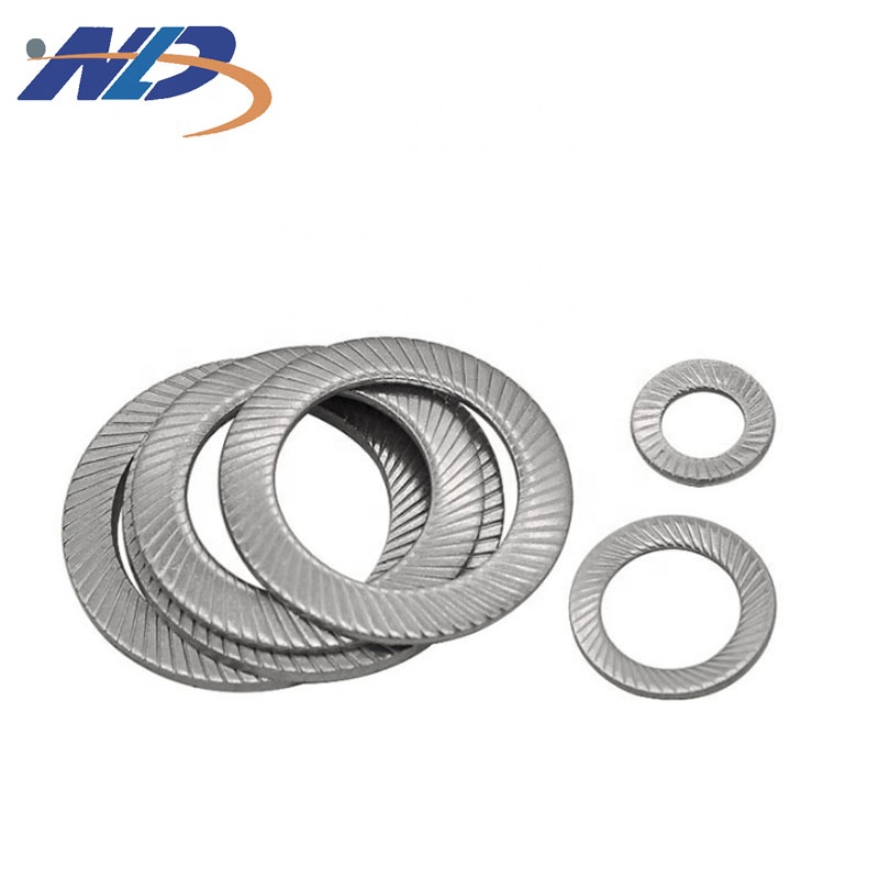 NLD Custom 2507 Steel M8 Dacromet Plated Double Self Locking Hastelloy C-276 Wedge Lock Washer