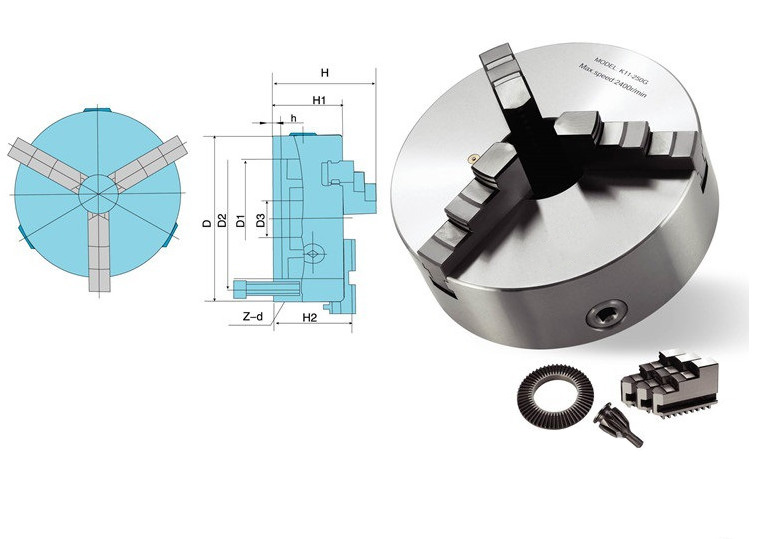 Steel 3-Jaw Self-Centering Scroll Chuck for Mini Lathe 3''-12'' 3-Year Warranty
