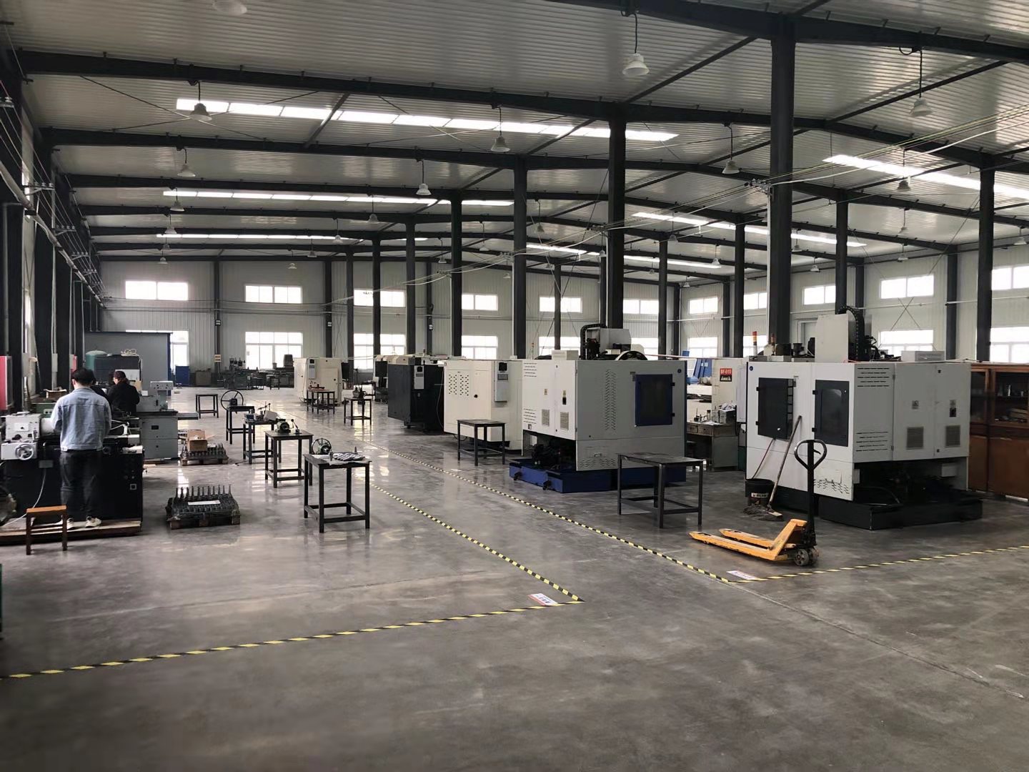 CNC machinery in action