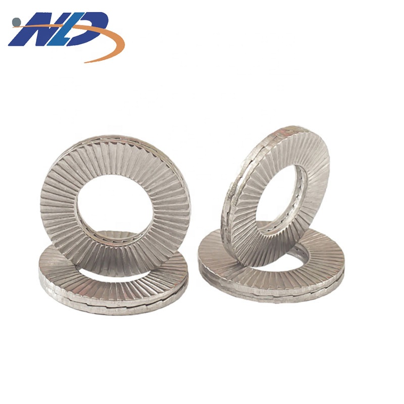 NLD Custom M24 Steel High Strength Dacromet Plated Double Self Locking Wedge Lock Washer