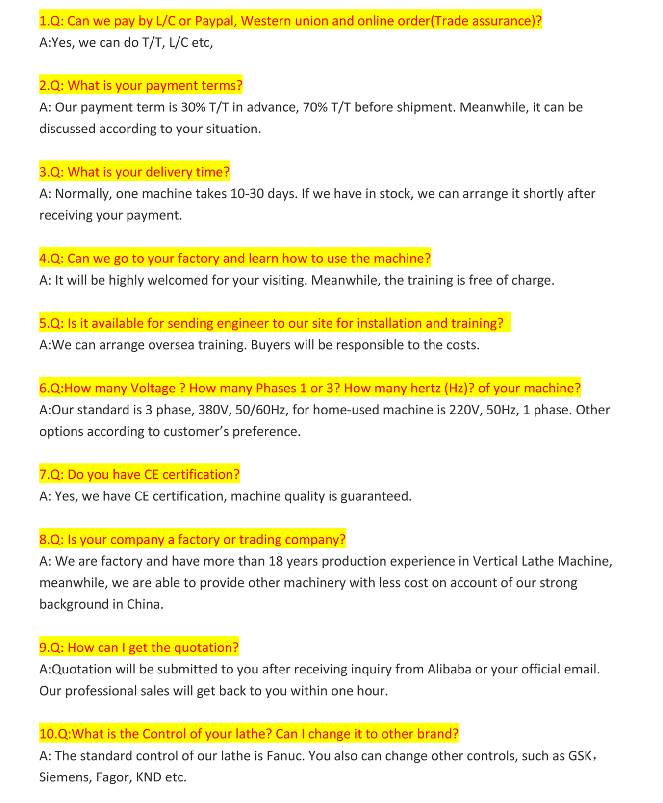 FAQ banner