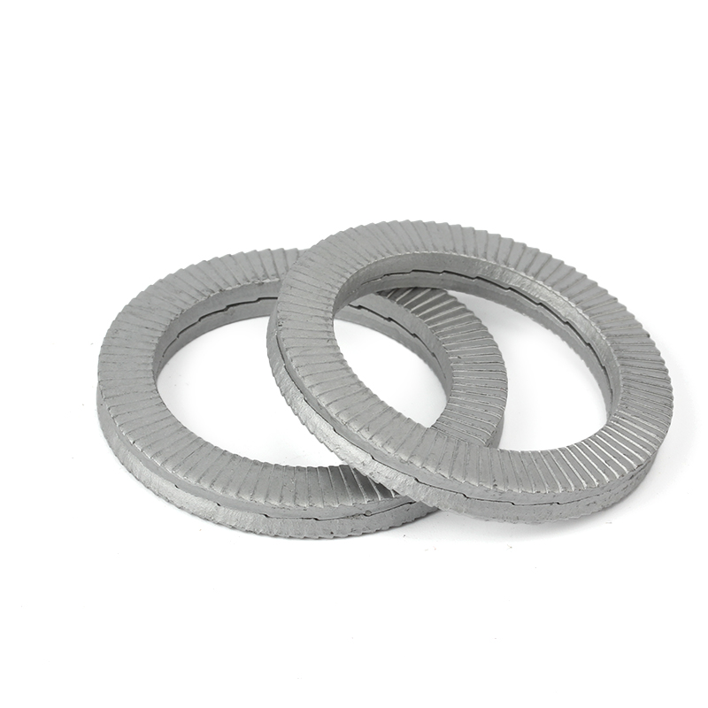 DIN 25201 Dacromet Plated Carbon Steel Double Fold Dual Stacked Wedge Self-locking Washer Wedge Lock Washer