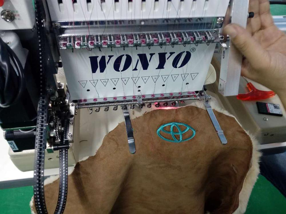 Wonyo 1 Head Cap and T-Shirt Type Flat Computerized Embroidery Machine Price China Single Head