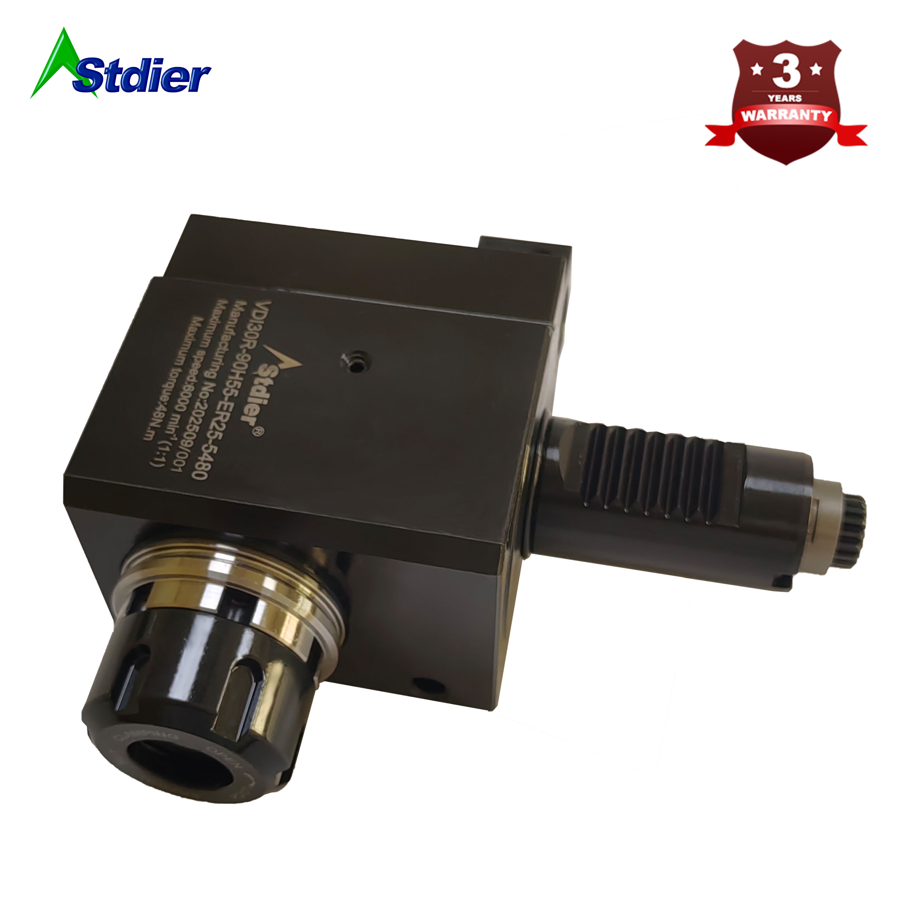 Custom VDI50-5480-ER32-90 Radial Drive Block Power Tool Holder (Alloy Precision 0.005mm) for High Speed Milling Boring Tool