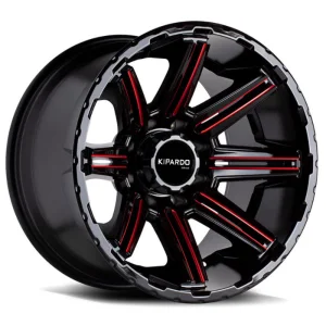 Wholesale Kipardo 17 18 inch factory customized aluminum alloy car rims offroad wheels