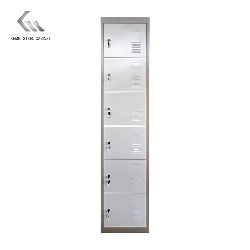 Hot Sale 6 Door Metal Gym School Dormitory Storage Locker Changing Room Cabinet Steel Locker