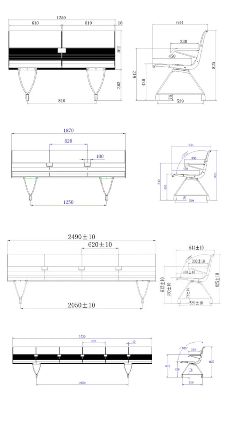 Waiting Area Seating Dimensions