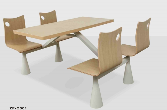 Dining Table Wood Table Restaurant Canteen Modern Table and 4 Chairs