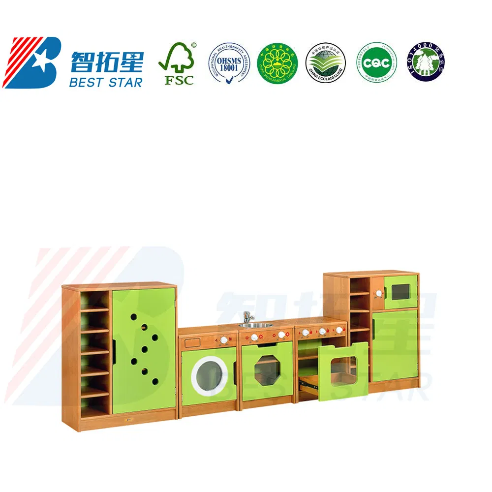 Wood Kitchen and House Play Set