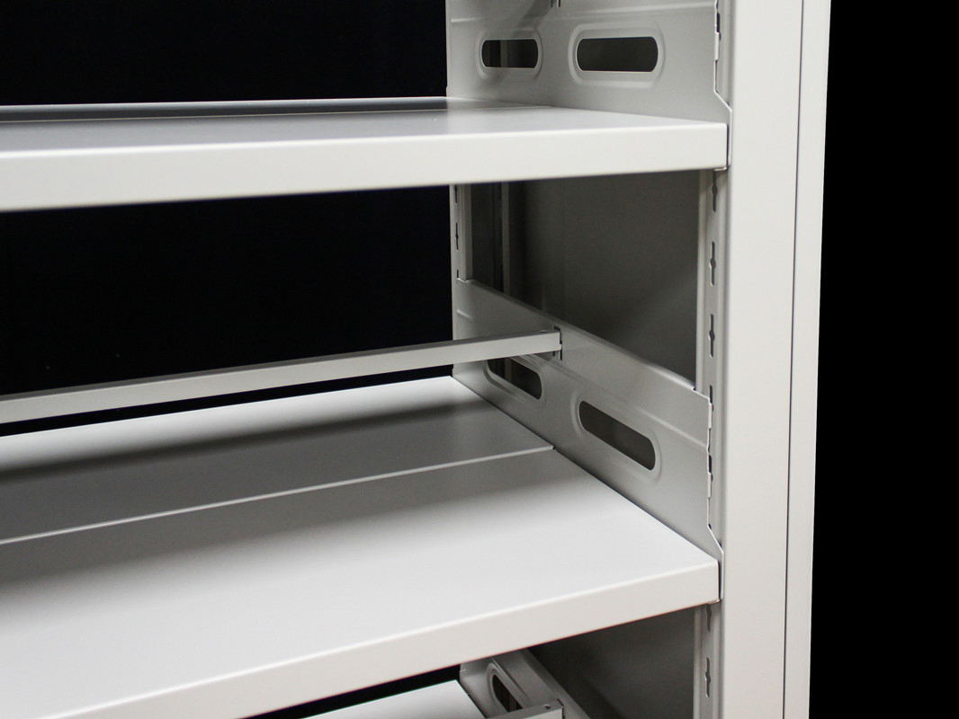 Sleek Matte White Contemporary Metal Library Bookshelf