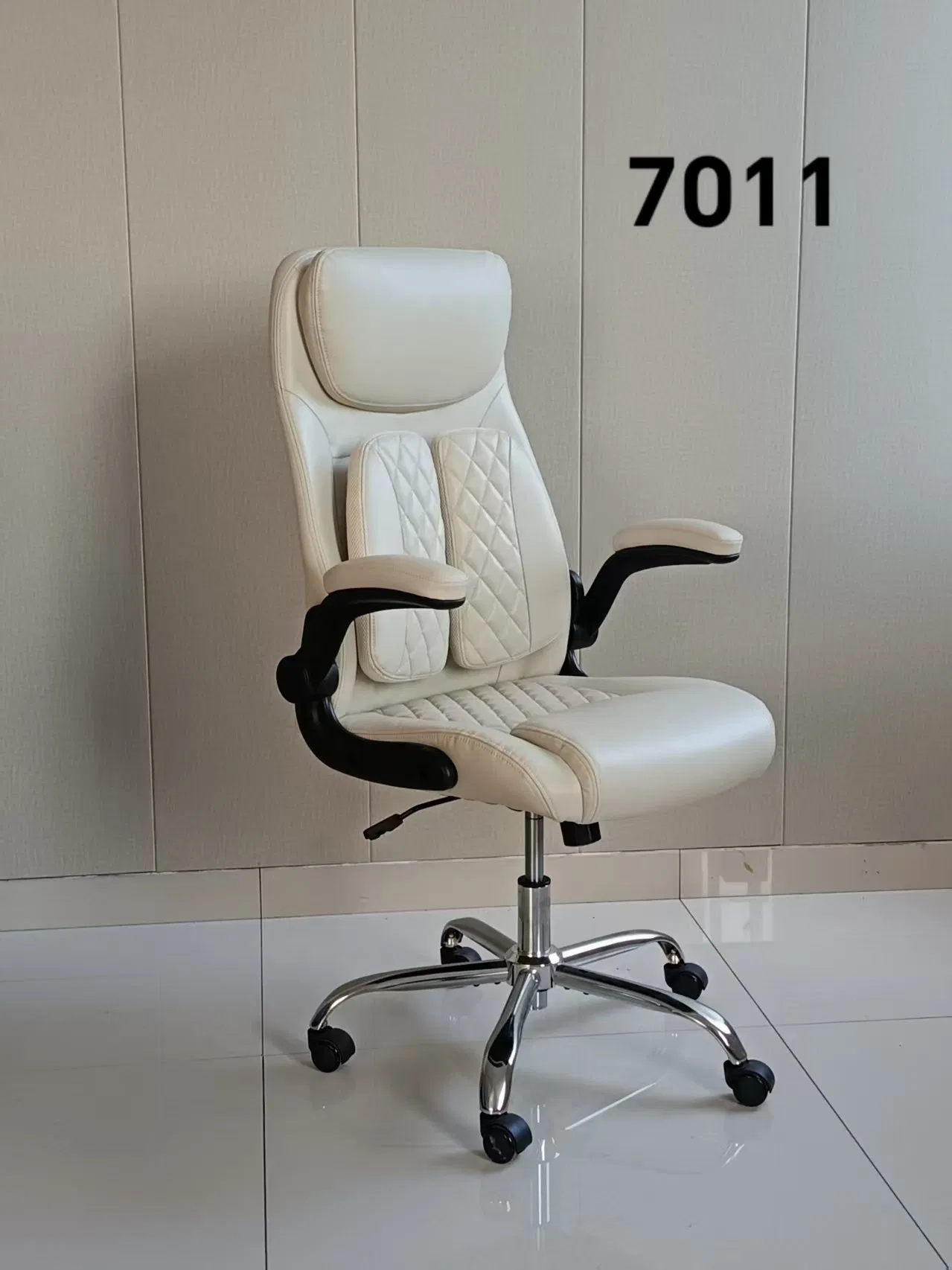 Modern Ergonomic Leather Task Chair with Adjustable Height