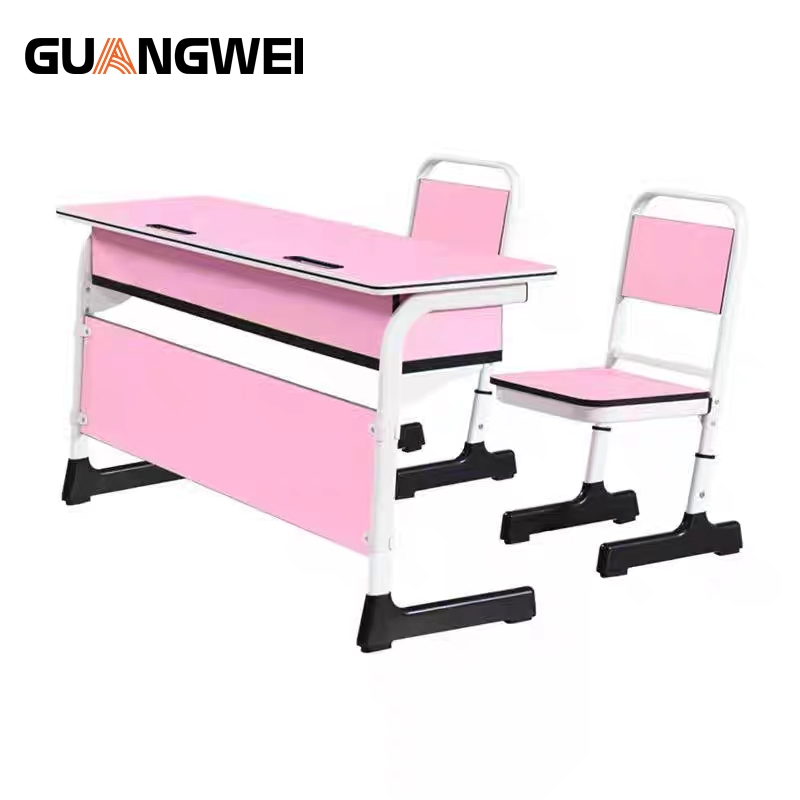 School Furniture Height Adjustable Classroom Single Student Desk with Chair