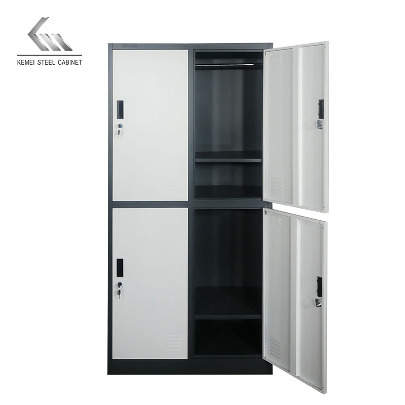 Kd Structure Gym Iron Locker Cabinet Steel Changing Room Dormitory Storage Metal 4 Doors Locker